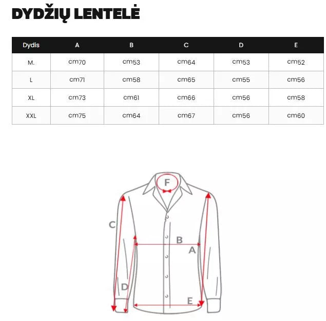 Vyriški tamsiai mėlyni marškiniai Melba