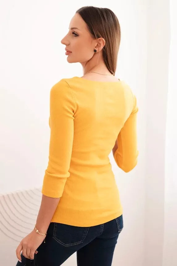 Moteriška ryškiai geltona palaidinė Carla