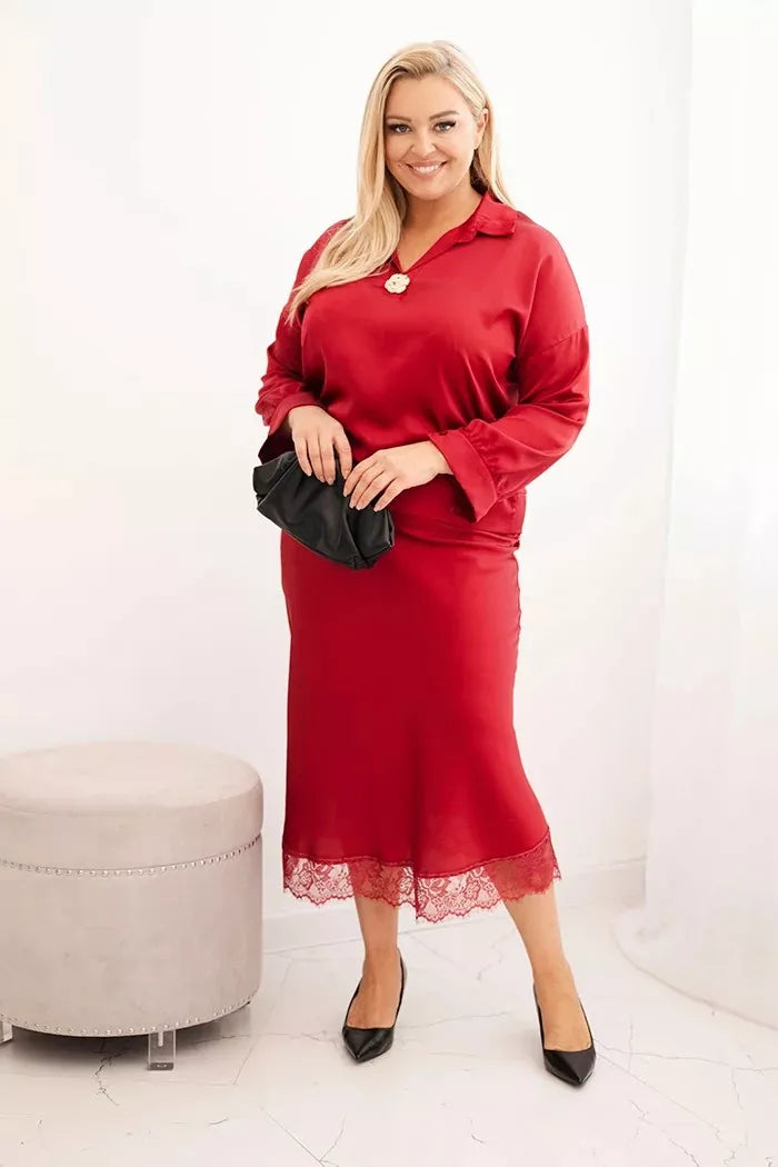 Moteriškas raudonas rinkinys Roma