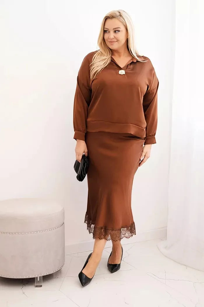 Moteriškas rudas rinkinys Roma