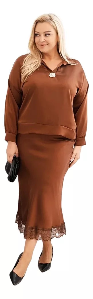 Moteriškas rudas rinkinys Roma