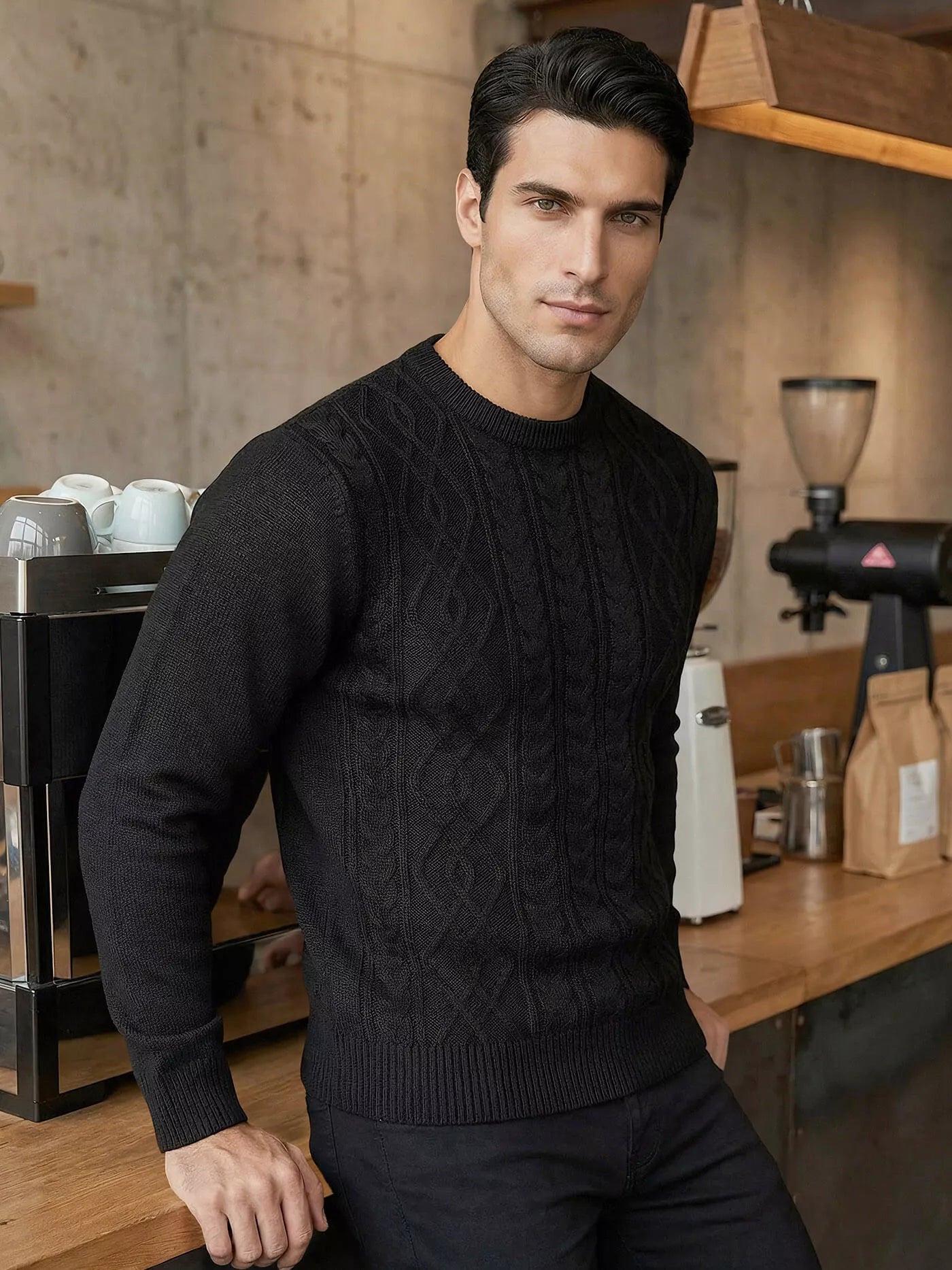 Vyriškas juodas megztinis Wilson