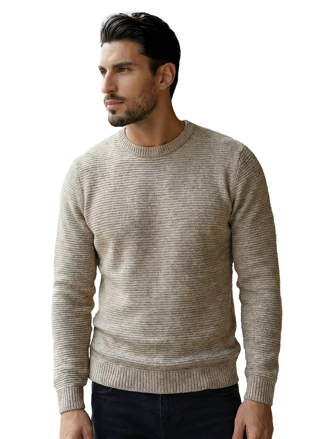 Vyriškas rusvas megztinis Remin