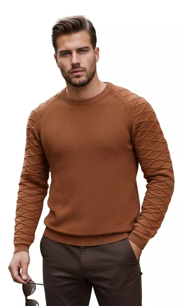 Vyriškas rudas megztinis Enton