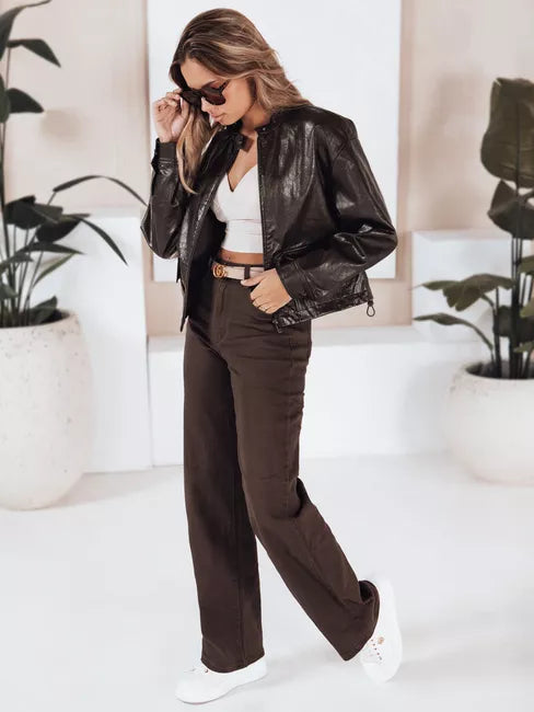 Moteriški tamsiai rudi džinsai Active