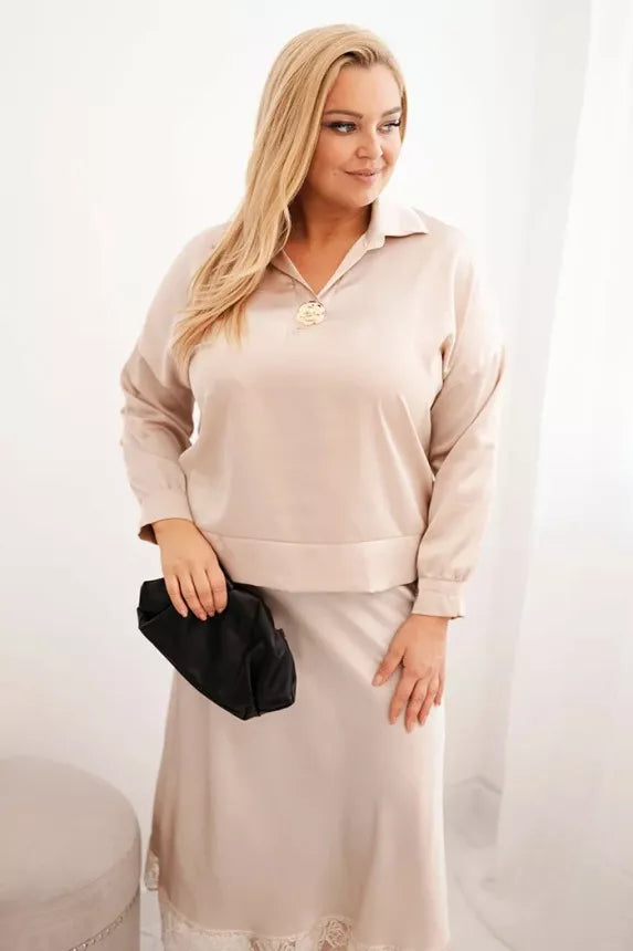 Moteriškas rudas rinkinys Roma