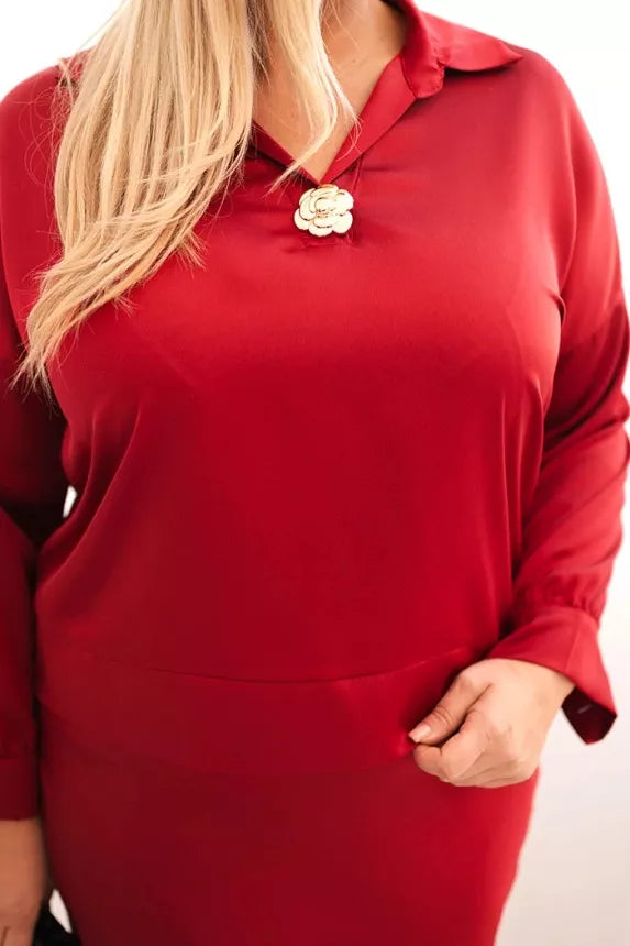 Moteriškas raudonas rinkinys Roma