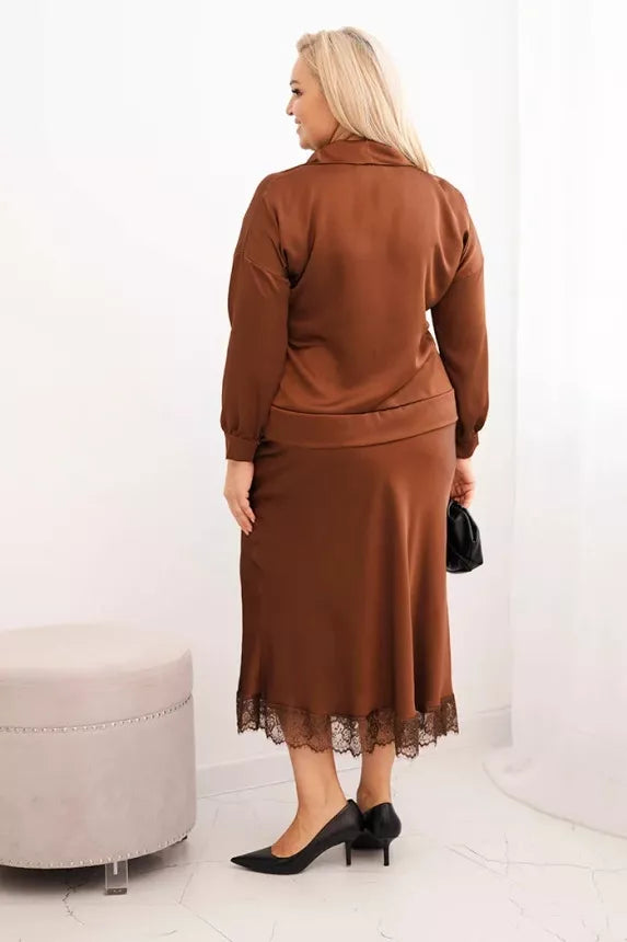 Moteriškas rudas rinkinys Roma