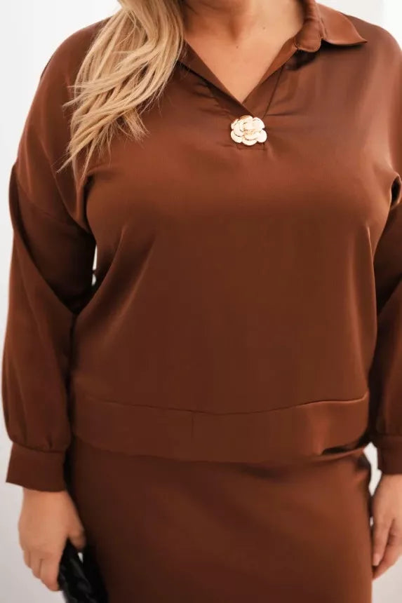 Moteriškas rudas rinkinys Roma