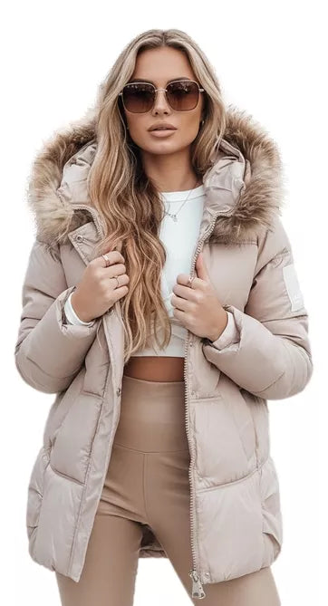 Moteriška žieminė rusva striukė Luckry