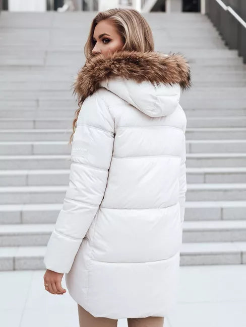 Moteriška žieminė balta striukė Luckry