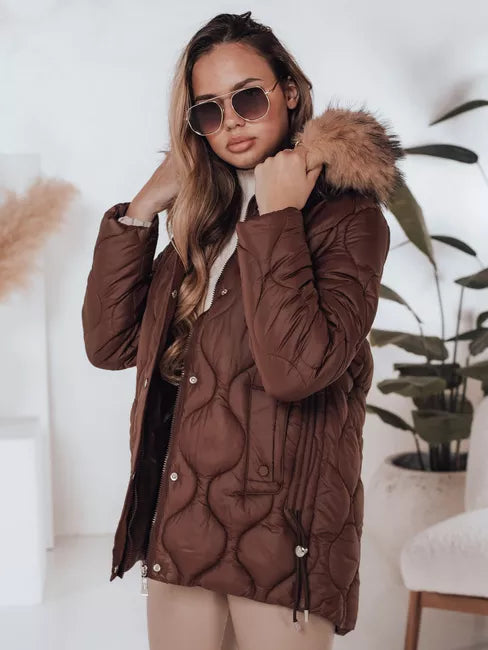 Moteriška ruda žieminė striukė Lumor