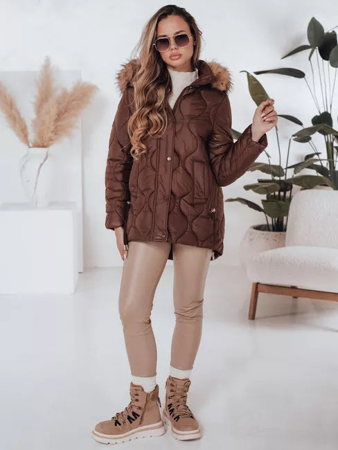 Moteriška ruda žieminė striukė Lumor