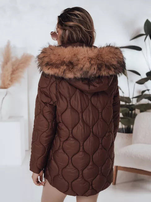 Moteriška ruda žieminė striukė Lumor