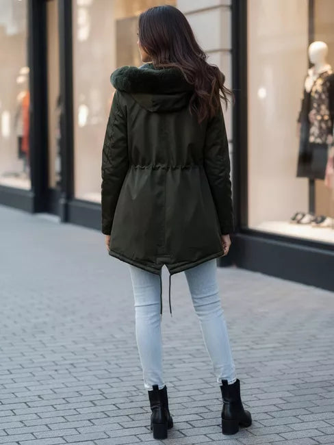 Moteriška žieminė žalia striukė Eris