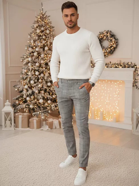 Vyriškos šviesiai pilkos kelnės Meteor