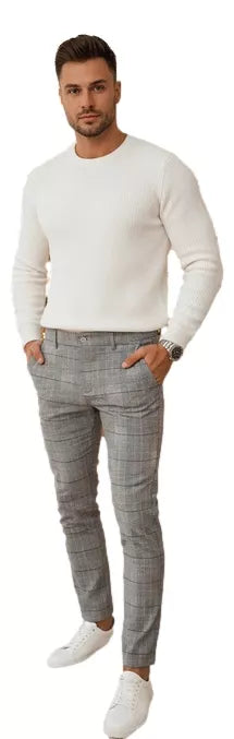 Vyriškos šviesiai pilkos kelnės Meteor