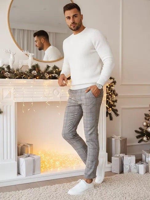 Vyriškos šviesiai pilkos kelnės Meteor