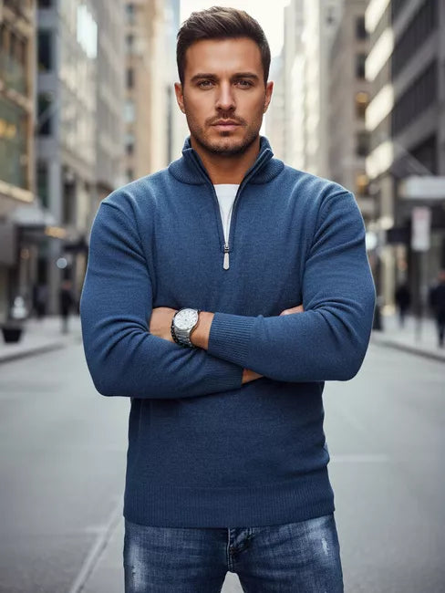 Vyriškas mėlynas megztinis Monar