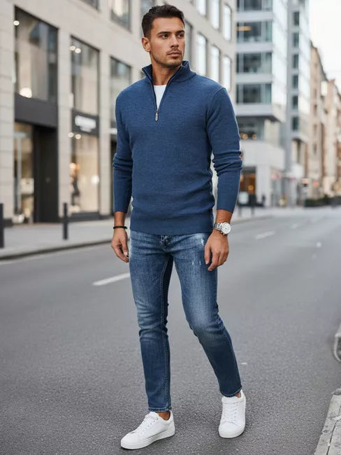 Vyriškas mėlynas megztinis Monar