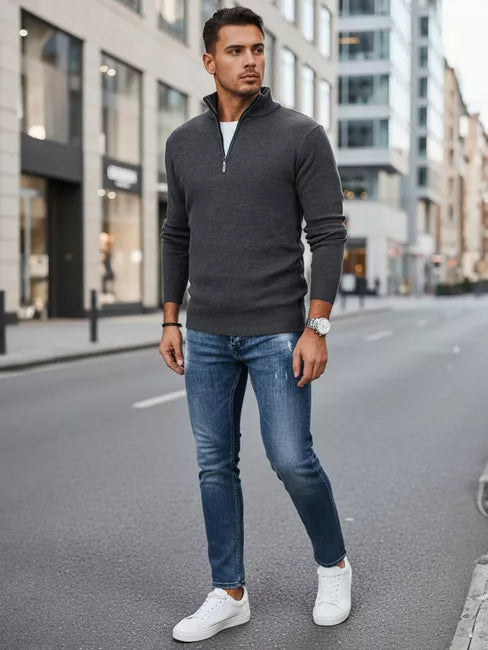 Vyriškas pilkas megztinis Monar