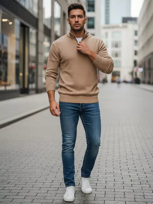 Vyriškas rusvas megztinis Monar