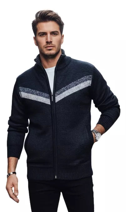 Vyriškas tamsiai mėlynas megztinis Garner