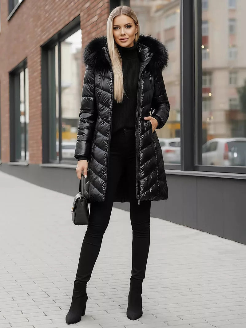 Juoda Žieminė moteriša striukė Marisa