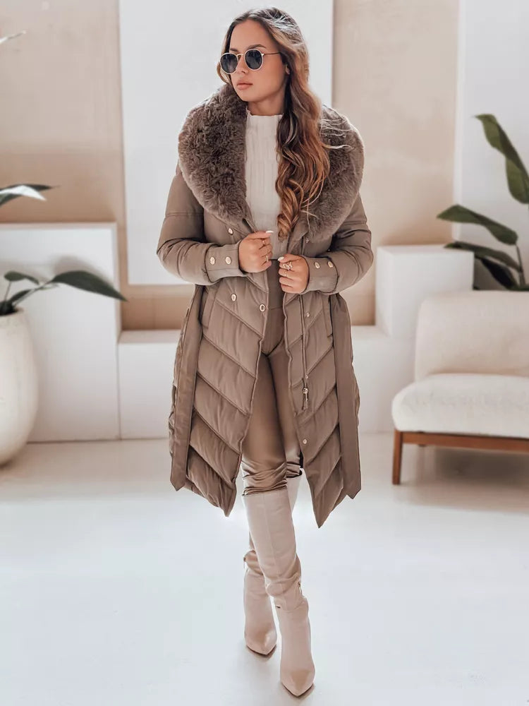 Moteriška žieminė ruda striukė Karlin