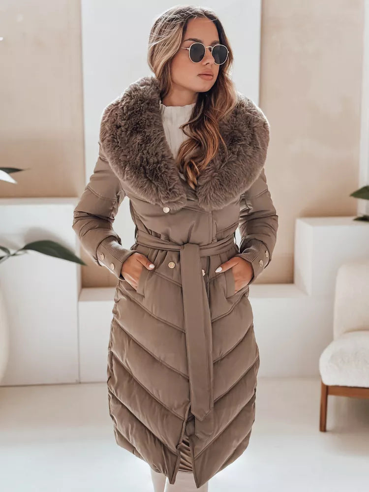 Moteriška žieminė ruda striukė Karlin