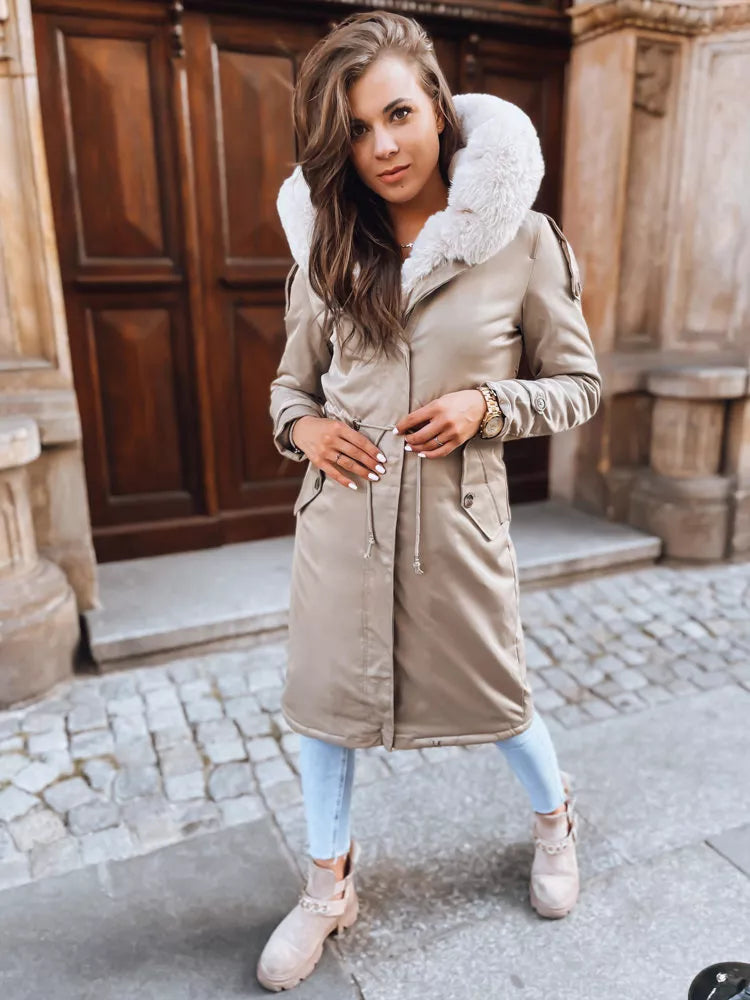 Rusva ilga moteriška striukė Harpe