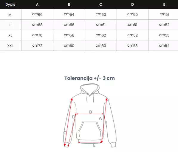 Vyriškas juodas džemperis su gobtuvu Militry