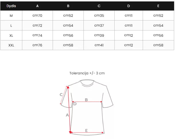 Juodi vyriški marškinėliai Rezer