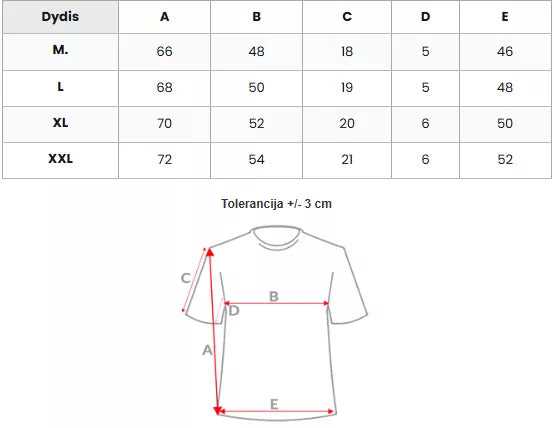 Vyriški balti marškinėliai Power