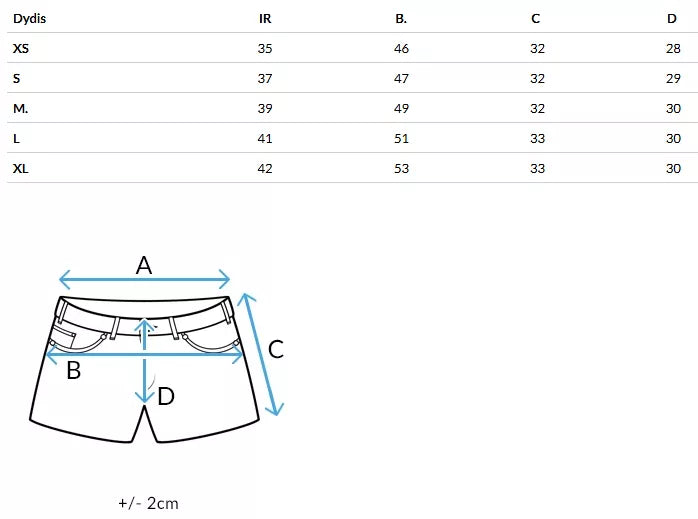 Moteriškas mėlynas džinsinis sijonas-šortai Vibegirl