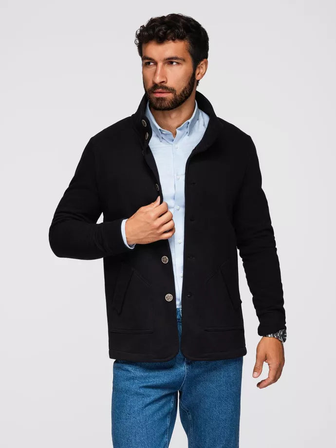 Vyriškas juodas džemperis Leo