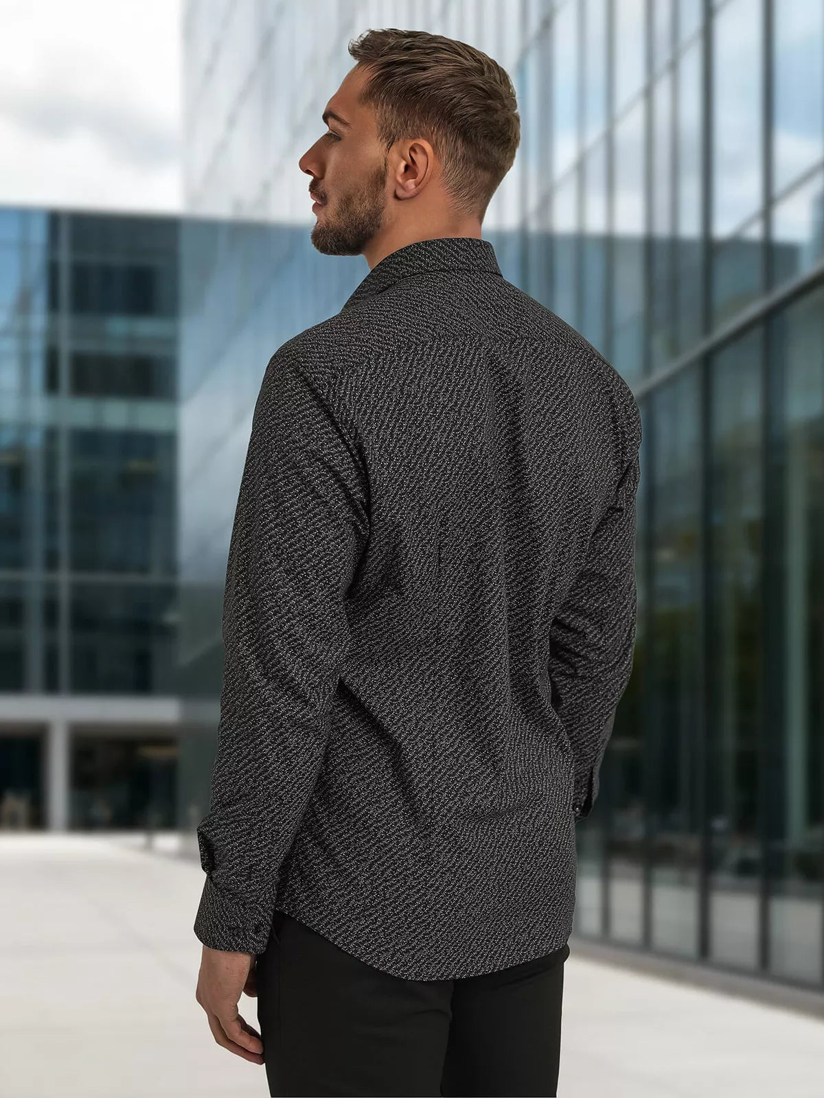 Vyriški juodi marškiniai Royal