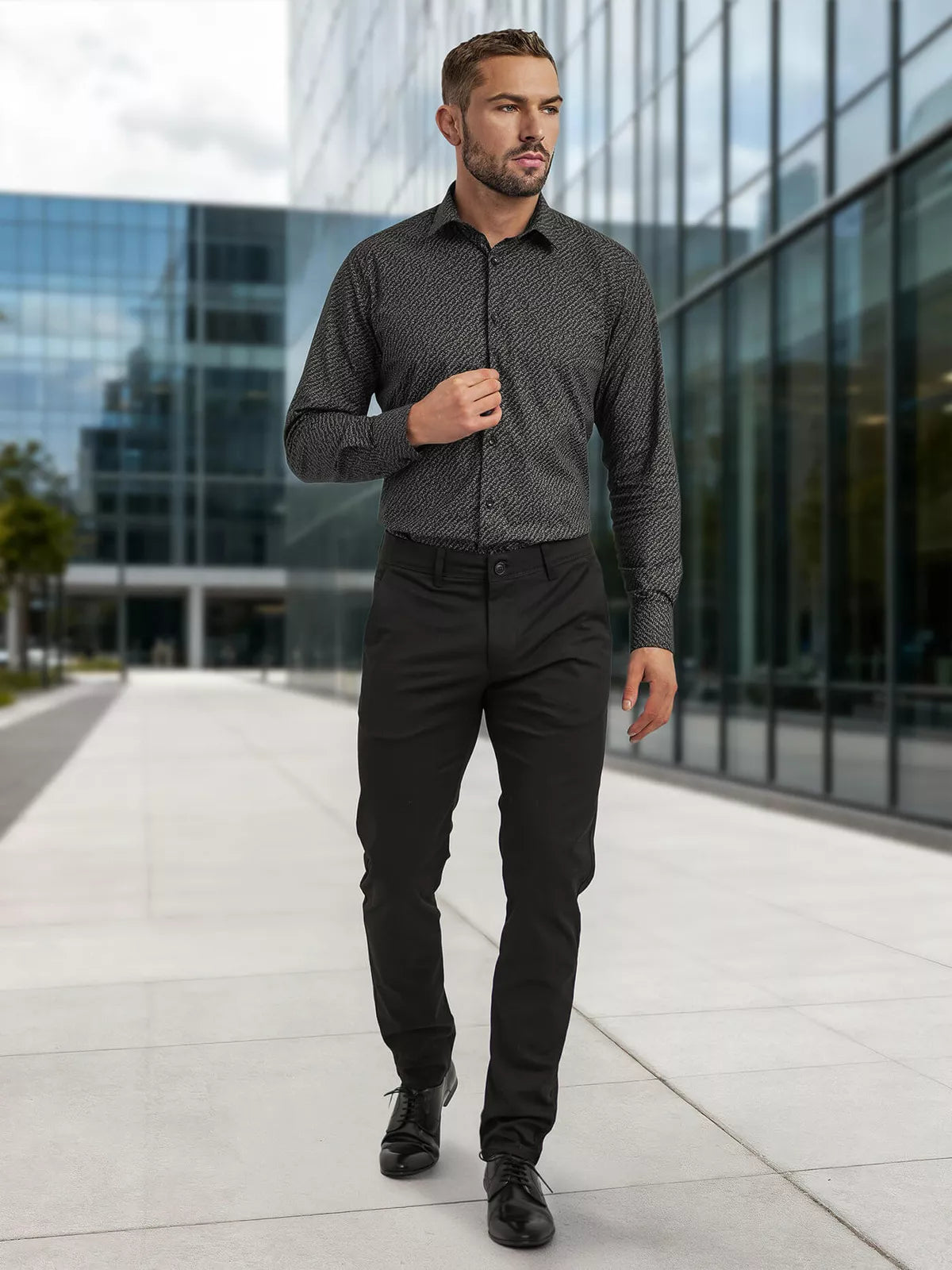 Vyriški juodi marškiniai Royal