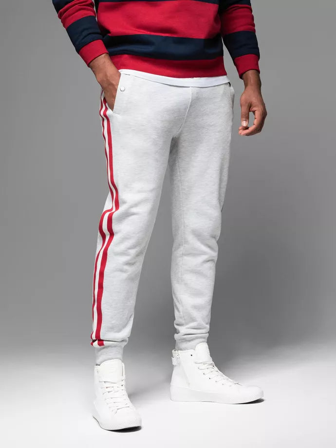 Vyriškos pilkos spalvos laisvalaikio kelnės Olin