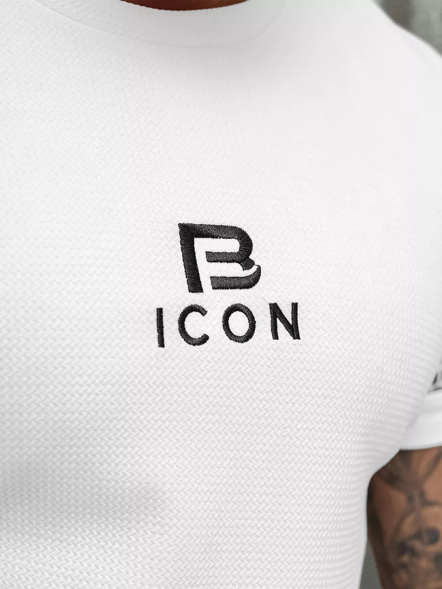 Vyrški balti marškinėliai Bicon