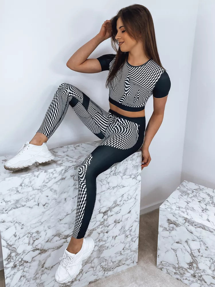 Juodas moteriškas sportinis komplektas Okra