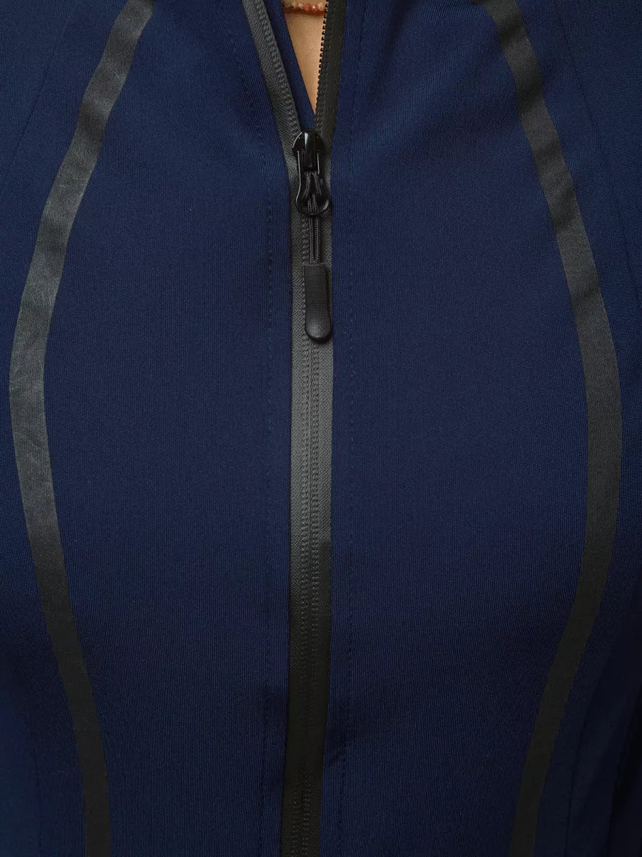 Moteriškas tamsiai mėlynas džemperis Sater