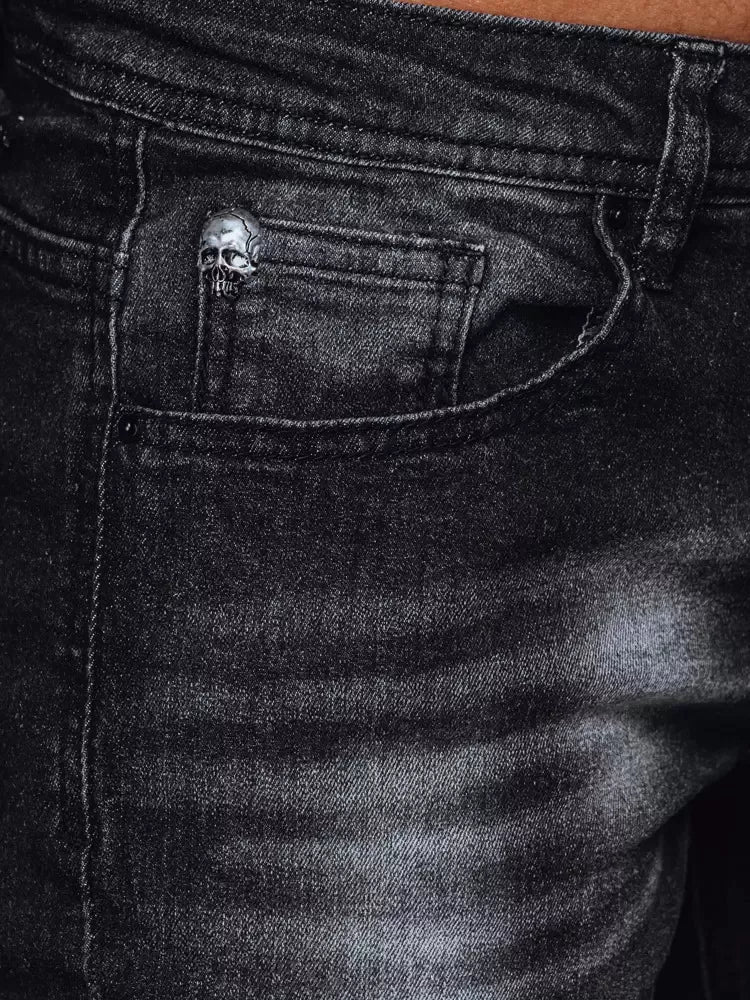 Juodos spalvos vyriški džinsai Dragar