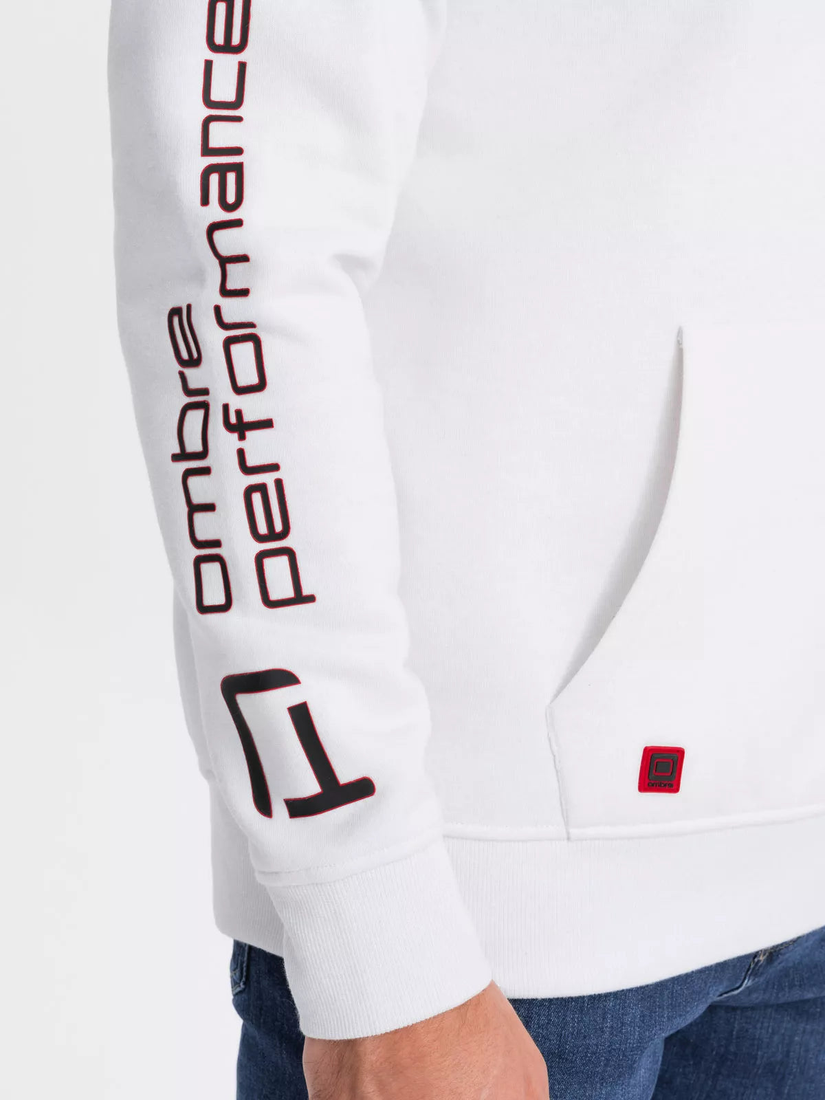 Baltas džemperis su gobtuvu Vona