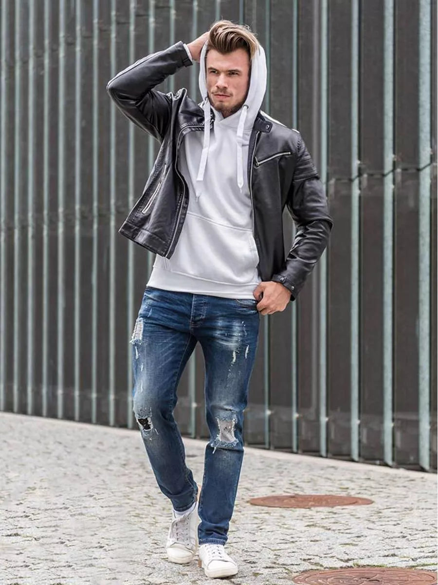 Vyriškas baltos spalvos džemperis Evid