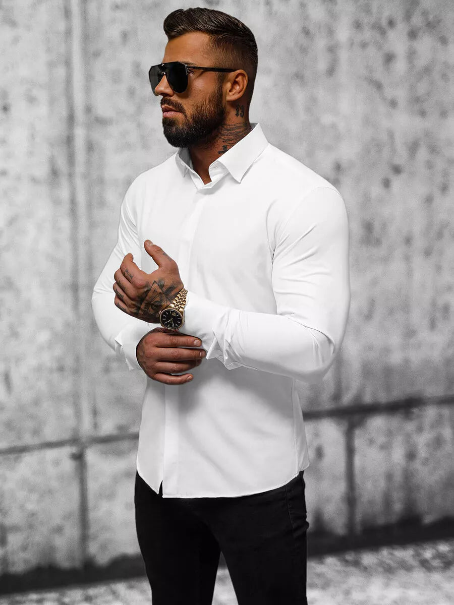 Balti vyriški marškiniai Fulio