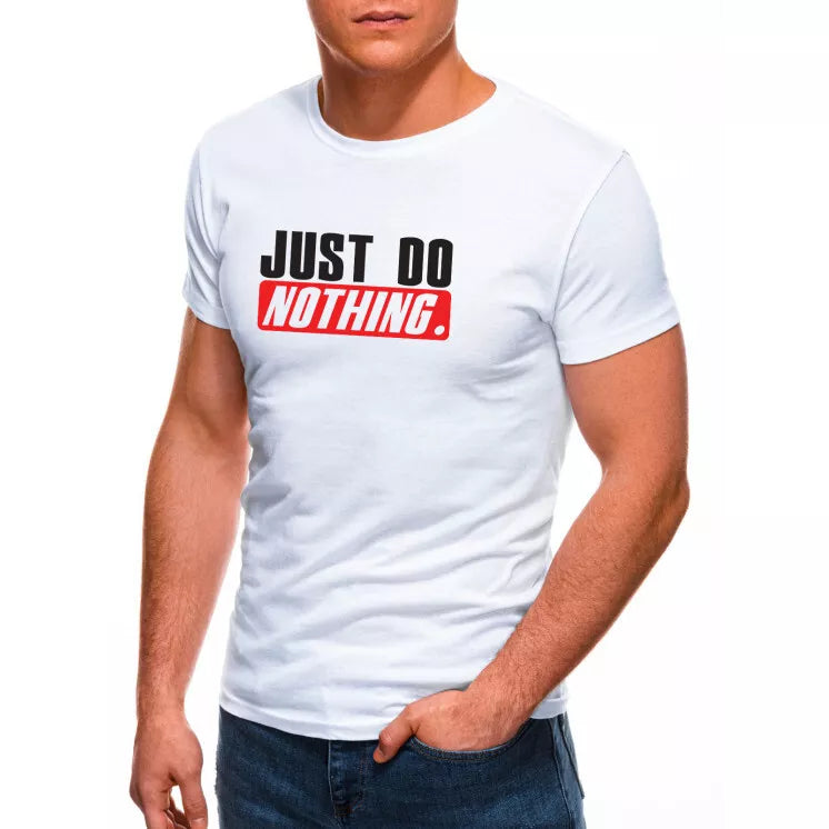 Balti vyriški marškinėliai Just do nothing