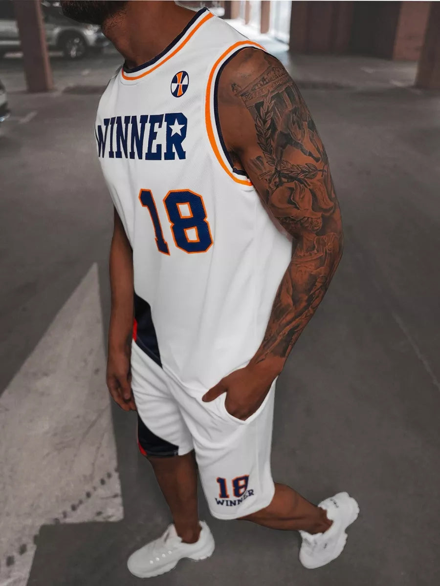 Baltas vyriškas sportinis kostiumas Winner