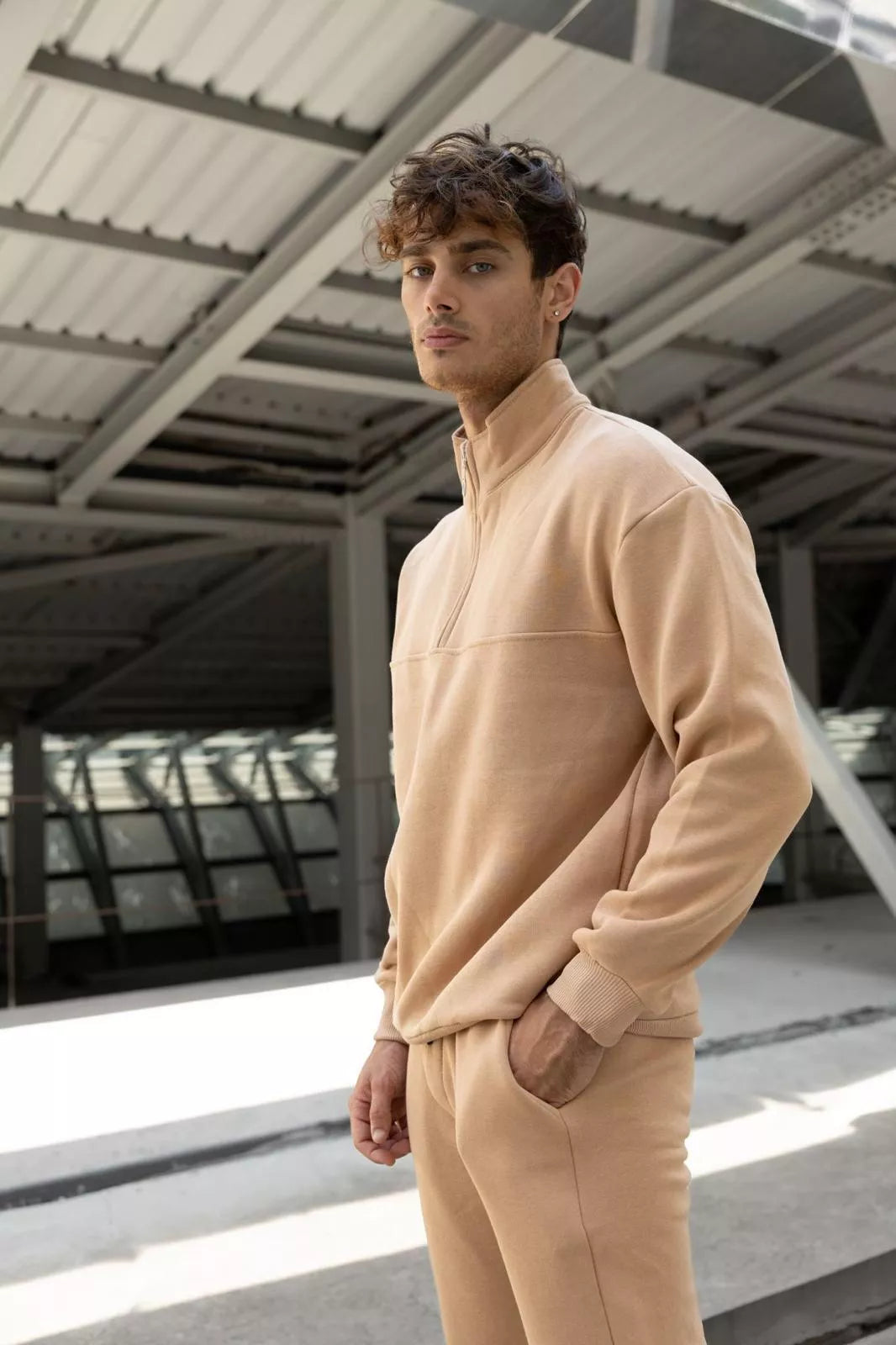 Smėlio spalvos vyriškas komplektas Gerol