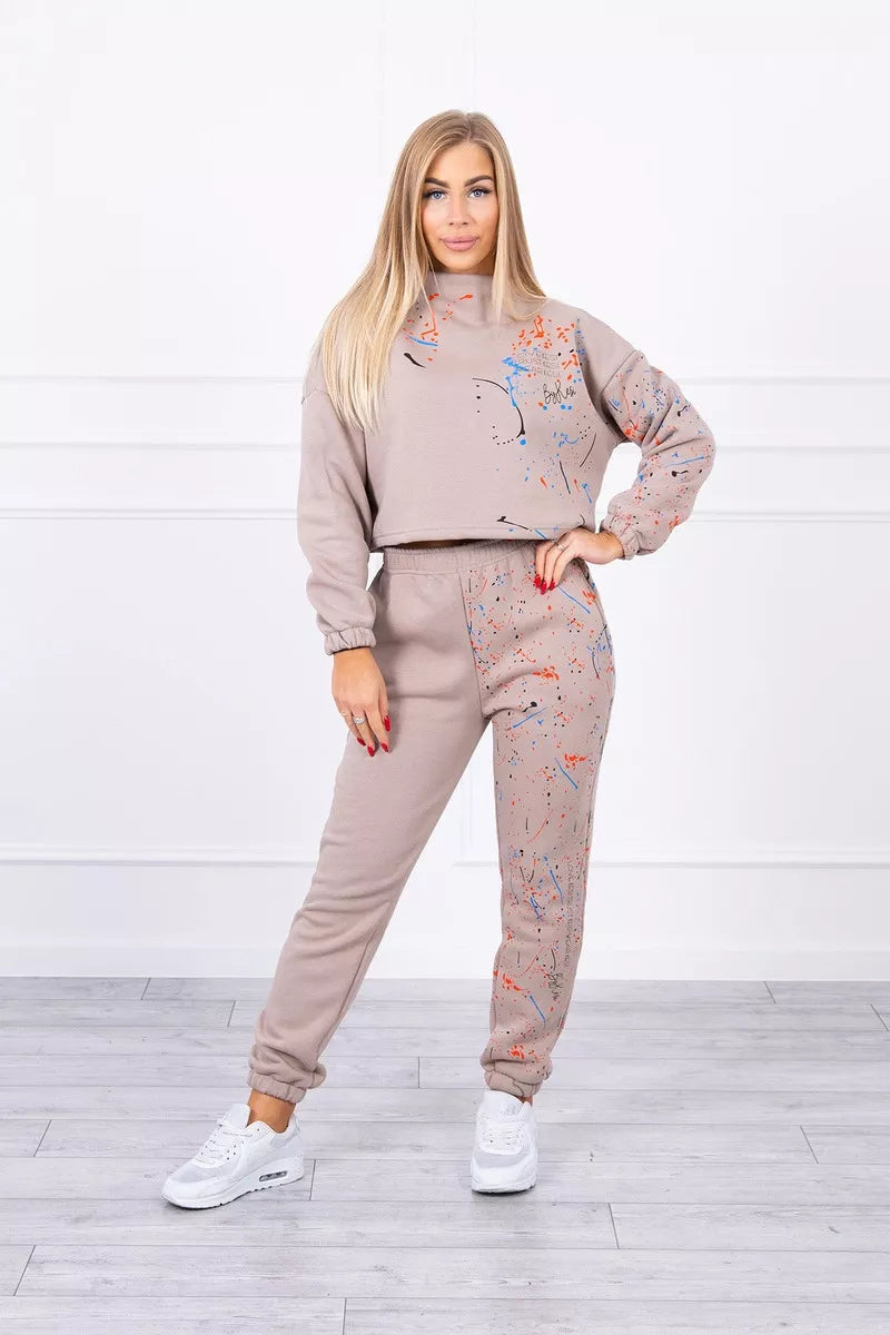 Moteriškas smėlinės spalvos komplektas Splash